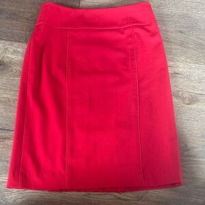 Etcetera wool blend red pencil skirt  size 2